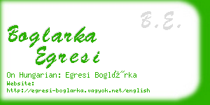 boglarka egresi business card